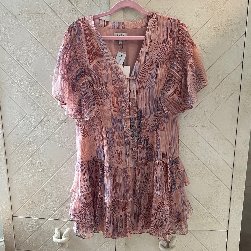 Designer NWT JOIE Signe Silk Mini Dress SIZE 10/L